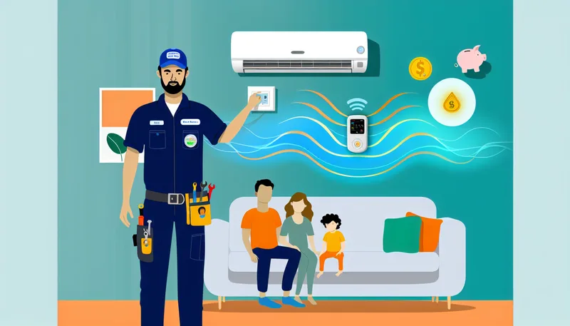 Smart Home Air & Heat technician installing ductless mini-split system for Orlando family